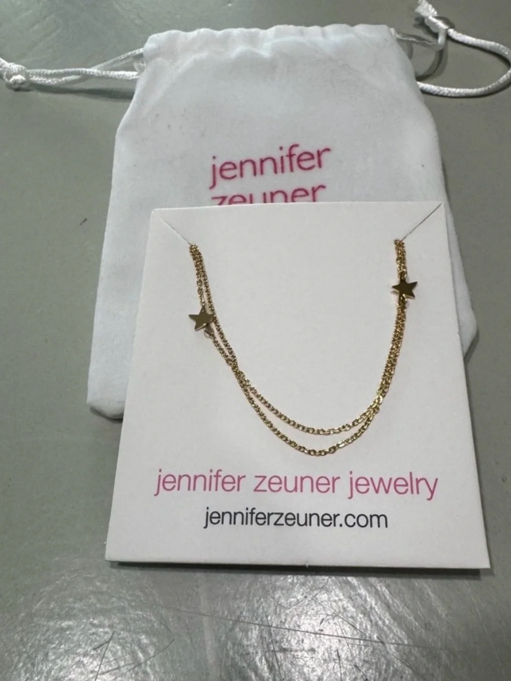 Jennifer Zeuner Star Double Necklace  NWT